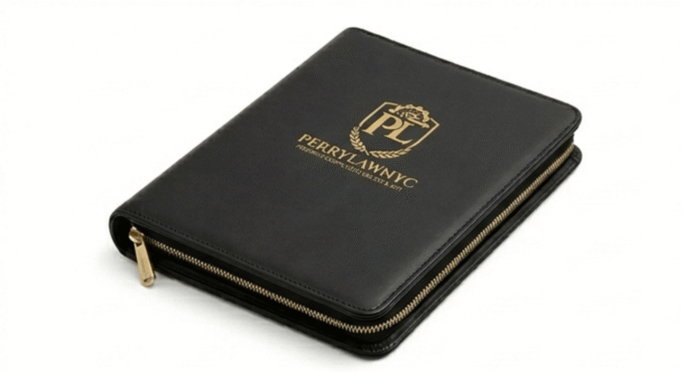 PERRYLAWNYC Executive Full-Grain Leather Padfolio